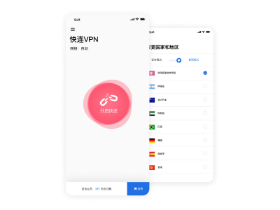 快连 VPN iOS 客户端界面预览