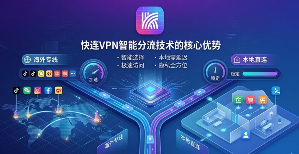 快连VPN智能分流技术的核心优势
